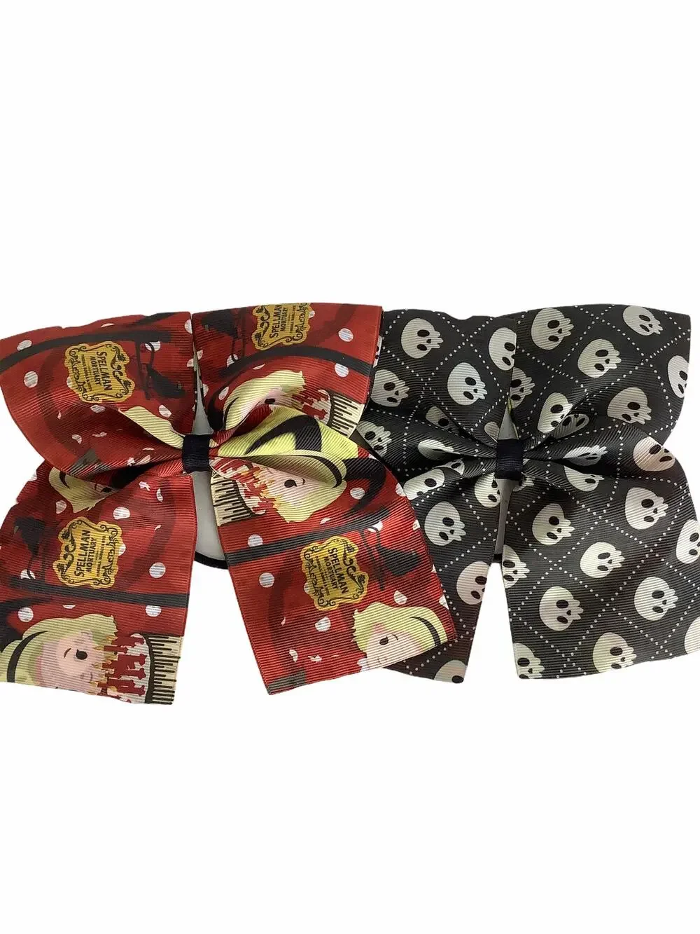 BUNDLE Girl’s Lot of 2 Halloween Themed Hair Bow Ties NEW